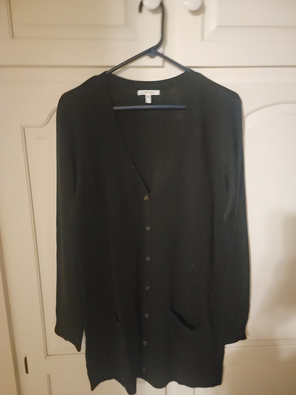 Maurices Black Women's V-Neck Button Cardigan